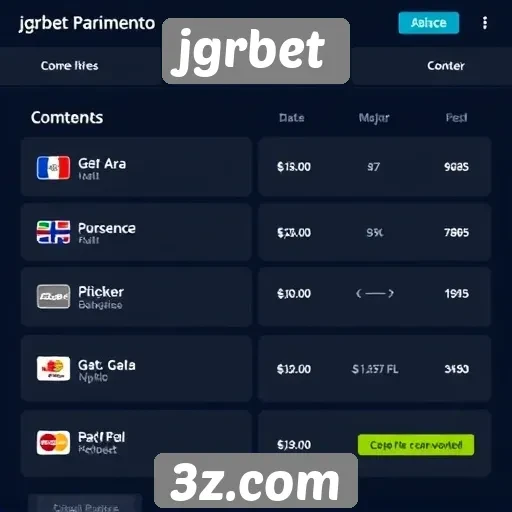Opções de pagamento disponíveis no jgrbet